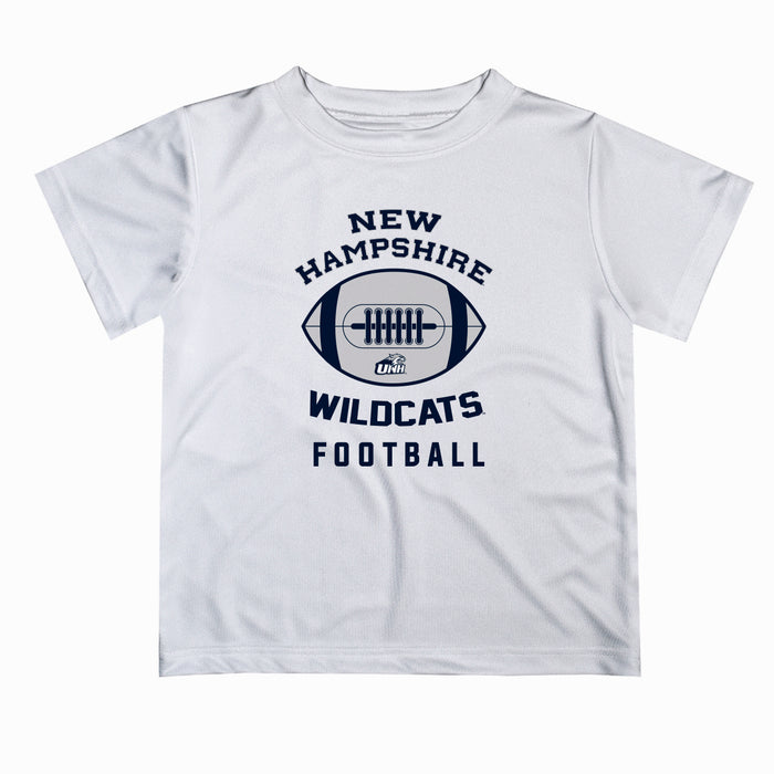 New Hampshire Wildcats UNH Vive La Fete Football V2 White Short Sleeve Tee Shirt