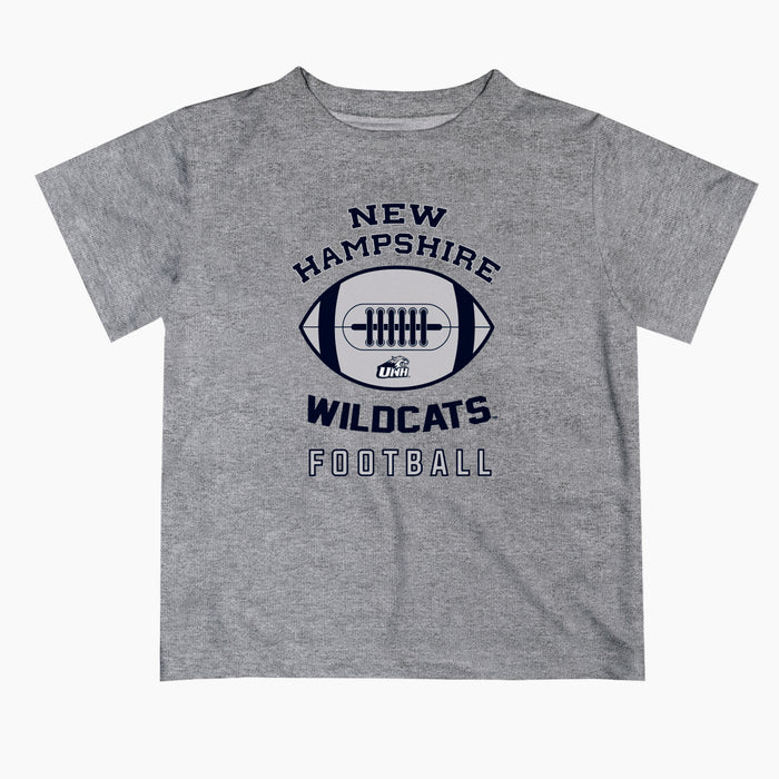 New Hampshire Wildcats UNH Vive La Fete Football V2 Heather Gray Short Sleeve Tee Shirt