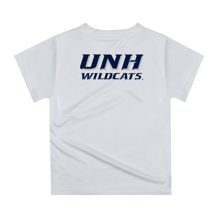 New Hampshire Wildcats UNH Original Dripping Football Helmet Blue T-Shirt by Vive La Fete - Vive La Fête - Online Apparel Store