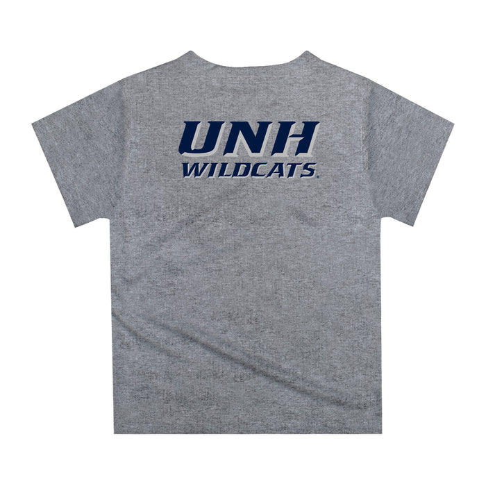 New Hampshire Wildcats UNH Original Dripping Football Helmet Blue T-Shirt by Vive La Fete - Vive La Fête - Online Apparel Store