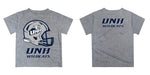 New Hampshire Wildcats UNH Original Dripping Football Helmet Blue T-Shirt by Vive La Fete - Vive La Fête - Online Apparel Store