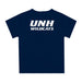 New Hampshire Wildcats UNH Original Dripping Football Helmet Blue T-Shirt by Vive La Fete - Vive La Fête - Online Apparel Store