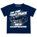 University of New Hampshire Wildcats UNH Vive La Fete Fast Track Boys Game Day Blue Short Sleeve Tee