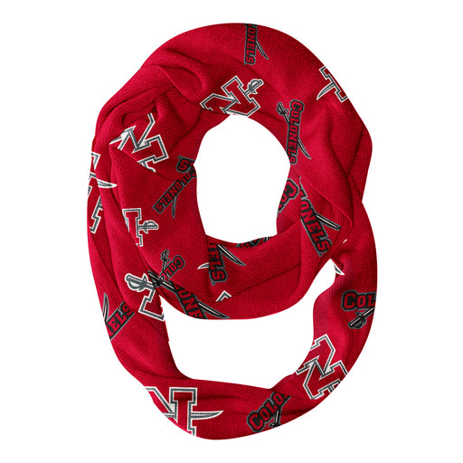 Nicholls State Colonels Vive La Fete Repeat Logo Game Day Collegiate Women Light Weight Ultra Soft Infinity Scarf