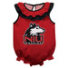 Northern Illinois Huskies Red Sleeveless Ruffle Onesie Logo Bodysuit by Vive La Fete