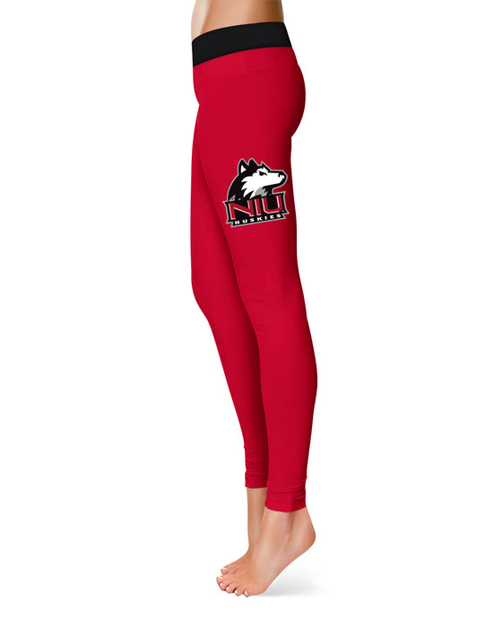Northern Illinois Huskies Black Waist Red Leggings - Vive La Fête - Online Apparel Store