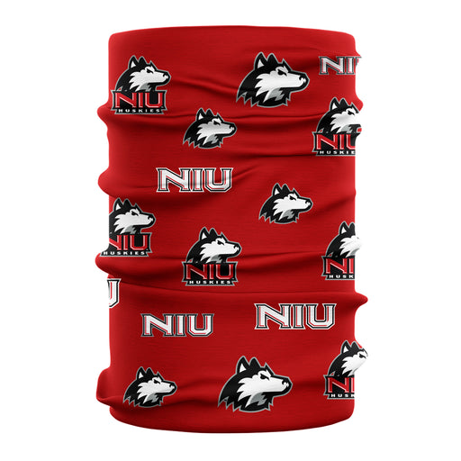 Northern Illinois Huskies Neck Gaiter Red All Over Logo - Vive La Fête - Online Apparel Store
