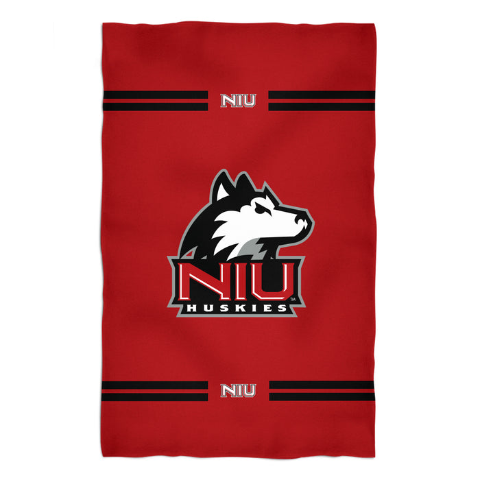 Northern Illinois Huskies Vive La Fete Game Day Absorvent Premium Red Beach Bath Towel 51 x 32" Logo and Stripes" - Vive La Fête - Online Apparel Store