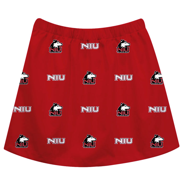 Northern Illinois Huskies Skirt Red All Over Logo - Vive La Fête - Online Apparel Store