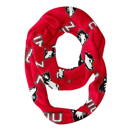 Northern Illinois Huskies Vive La Fete Repeat Logo Game Day Collegiate Women Light Weight Ultra Soft Infinity Scarf