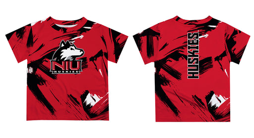 Northern Illinois Huskies Vive La Fete Boys Game Day Red Short Sleeve Tee Paint Brush - Vive La Fête - Online Apparel Store