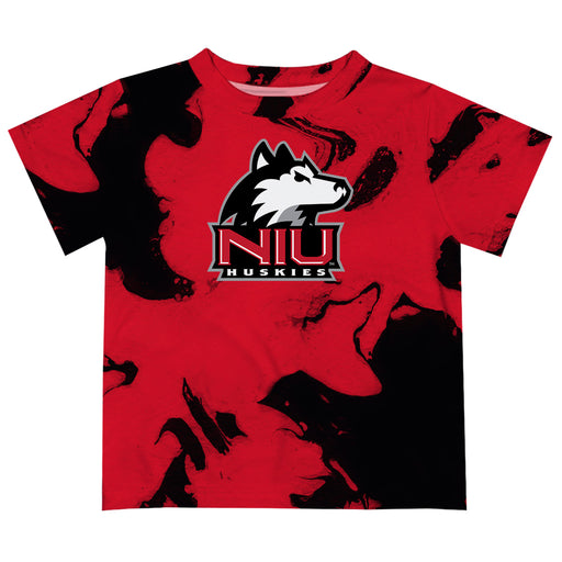 Northern Illinois Huskies Vive La Fete Marble Boys Game Day Red Short Sleeve Tee