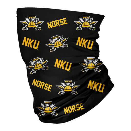 Northern Kentucky Norse Neck Gaiter Black All Over Logo NKU - Vive La Fête - Online Apparel Store