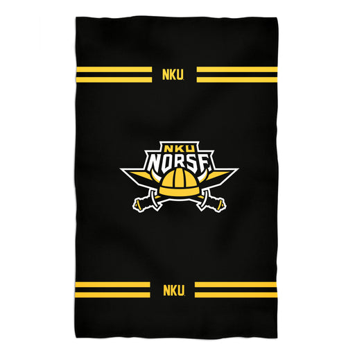 Northern Kentucky Norse Vive La Fete Game Day Absorvent Premium Black Beach Bath Towel 51 x 32" Logo and Stripes" - Vive La Fête - Online Apparel Store