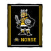 Northern Kentucky Norse Vive La Fete Kids Game Day Black Plush Soft Minky Blanket 36 x 48 Mascot