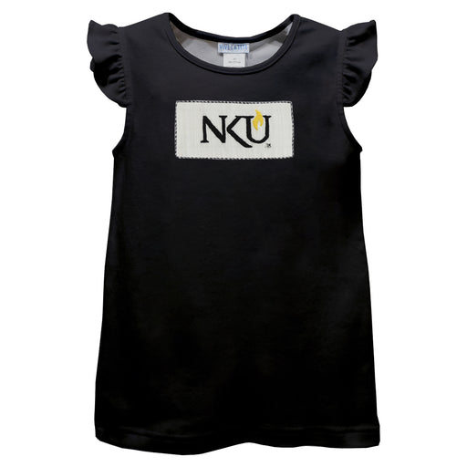 Northern Kentucky Norse Smoked Black Knit Angel Wing Sleeves Girls Tshirt