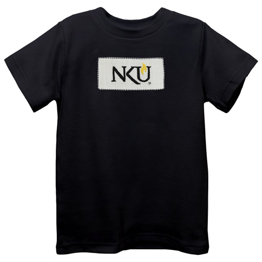 Northern Kentucky Norse Smocked Black Knit Short Sleeve Boys Tee Shirt