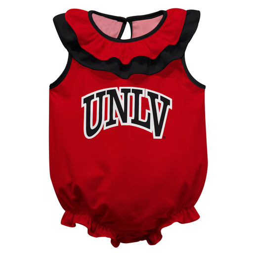 UNLV Rebels Red Sleeveless Ruffle Onesie Logo Bodysuit by Vive La Fete