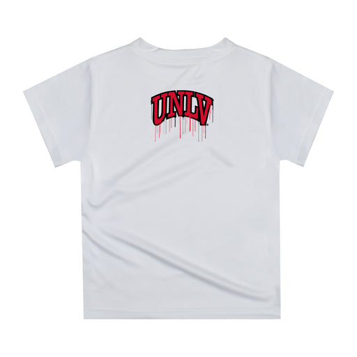 Nevada Las Vegas Rebels Original Dripping Football Helmet White T-Shirt by Vive La Fete - Vive La Fête - Online Apparel Store