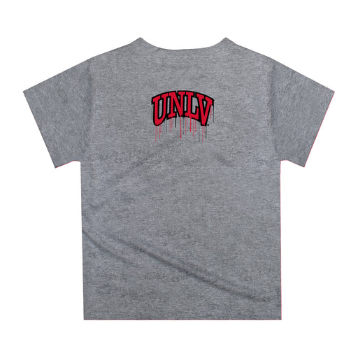 Nevada Las Vegas Rebels Original Dripping Football Helmet Heather Gray T-Shirt by Vive La Fete - Vive La Fête - Online Apparel Store