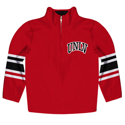 Nevada Las Vegas Rebels Vive La Fete Game Day Red Quarter Zip Pullover Stripes on Sleeves - Vive La Fête - Online Apparel Store