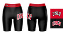 UNLV Rebels Vive La Fete Game Day Logo on Thigh and Waistband Black and Red Women Bike Short 9 Inseam" - Vive La Fête - Online Apparel Store