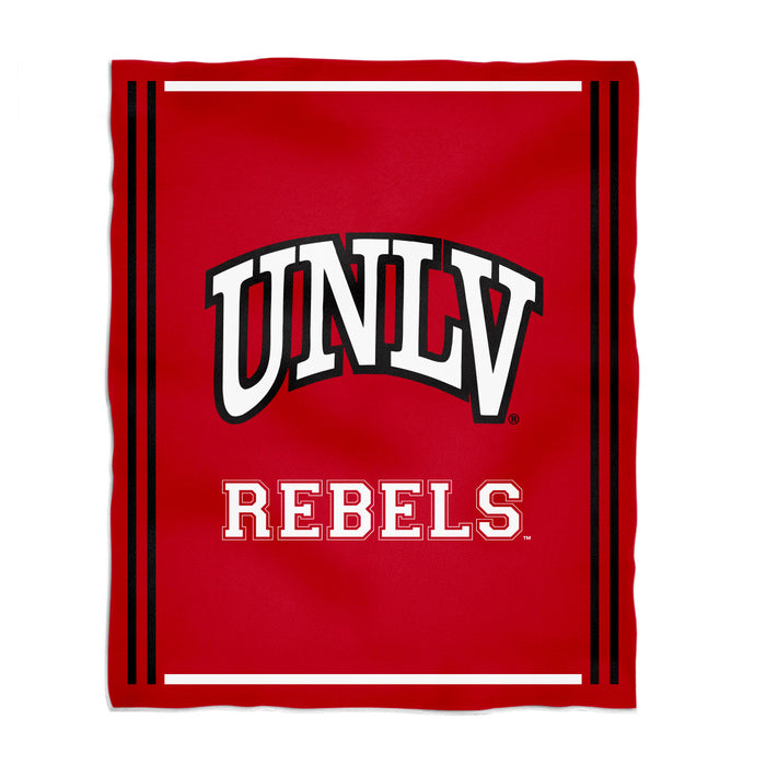 UNLV Rebels Vive La Fete Kids Game Day Red Plush Soft Minky Blanket 36 x 48 Mascot