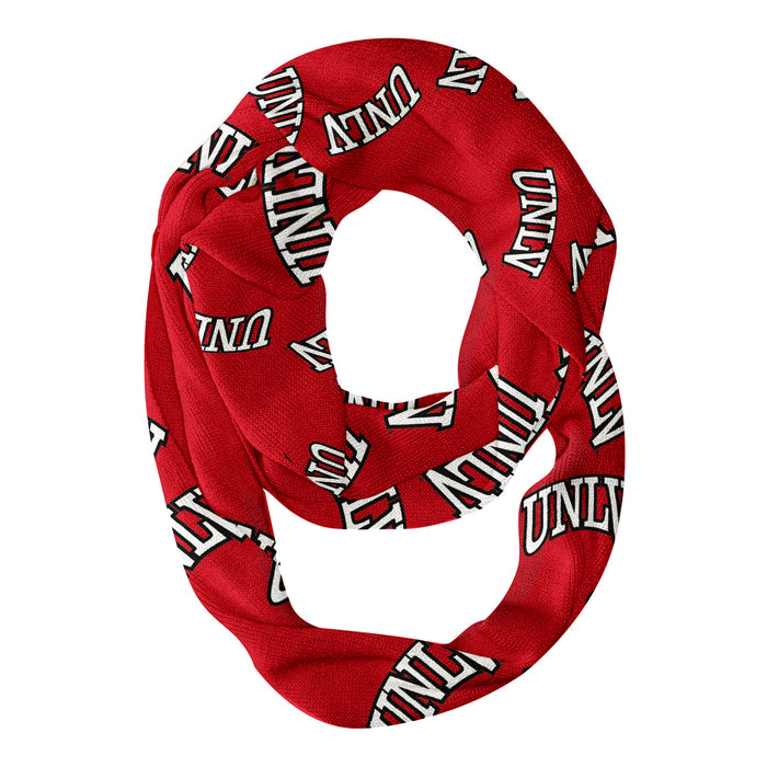 Nevada Las Vegas Rebels Vive La Fete Repeat Logo Game Day Collegiate Women Light Weight Ultra Soft Infinity Scarf