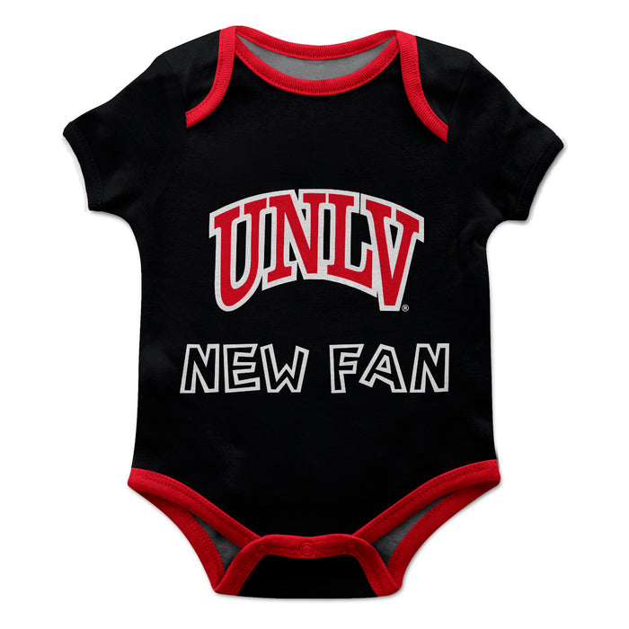 Nevada Las Vegas Rebels Vive La Fete Infant Game Day Black Short Sleeve Onesie New Fan Logo and Mascot Bodysuit