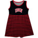 UNLV Rebels Vive La Fete Girls Game Day Sleeveless Tank Dress Solid Black Logo Stripes on Skirt