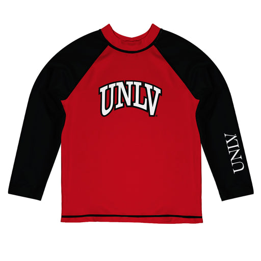 Nevada Las Vegas Rebels Vive La Fete Logo Red Black Long Sleeve Raglan Rashguard