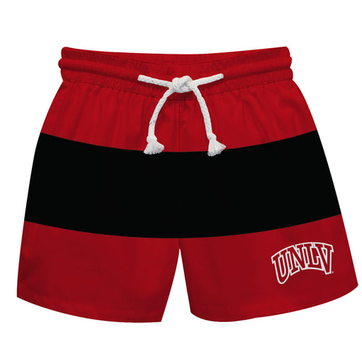 Nevada Las Vegas Rebels Vive La Fete Red Black Stripes Swimtrunks V2