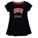 Nevada Las Vegas Rebels Vive La Fete Girls Game Day Short Sleeve Black Top with School Logo and Name