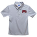UNLV Rebels Embroidered Gray Stripes Short Sleeve Polo Box Shirt
