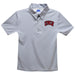 UNLV Rebels Embroidered Gray Stripes Short Sleeve Polo Box Shirt