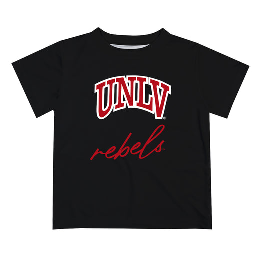 Nevada Las Vegas Rebels Vive La Fete Script V1 Black Short Sleeve Tee Shirt