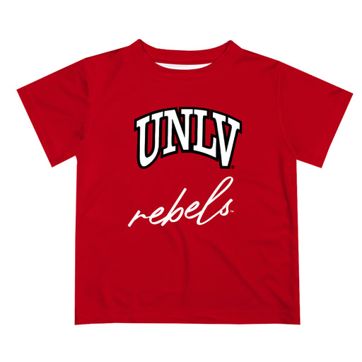 Nevada Las Vegas Rebels Vive La Fete Script V1 Red Short Sleeve Tee Shirt