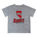 Nevada Las Vegas Rebels Vive La Fete State Map Gray Short Sleeve Tee Shirt