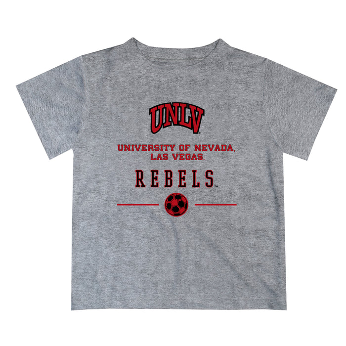 Nevada Las Vegas Rebels Vive La Fete Soccer V1 Gray Short Sleeve Tee Shirt
