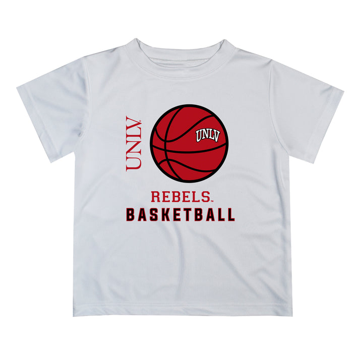 Nevada Las Vegas Rebels Vive La Fete Basketball V1 White Short Sleeve Tee Shirt