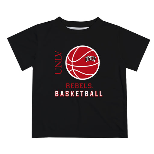 Nevada Las Vegas Rebels Vive La Fete Basketball V1 Black Short Sleeve Tee Shirt