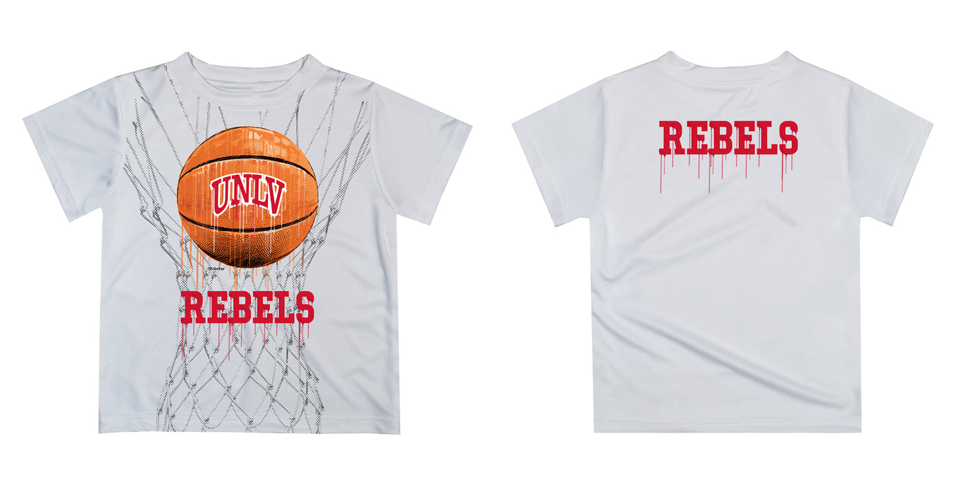 Nevada Las Vegas Rebels Original Dripping Basketball Red T-Shirt by Vive La Fete - Vive La Fête - Online Apparel Store