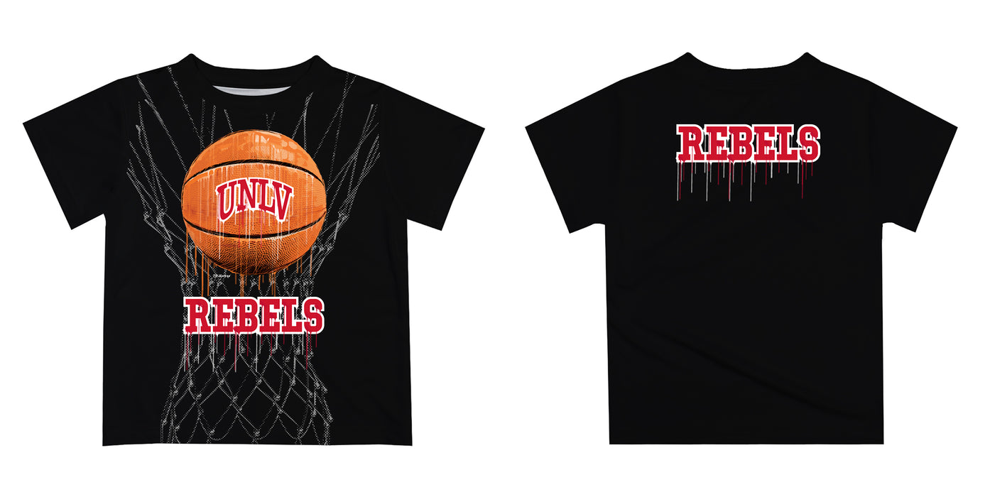 Nevada Las Vegas Rebels Original Dripping Basketball Red T-Shirt by Vive La Fete - Vive La Fête - Online Apparel Store