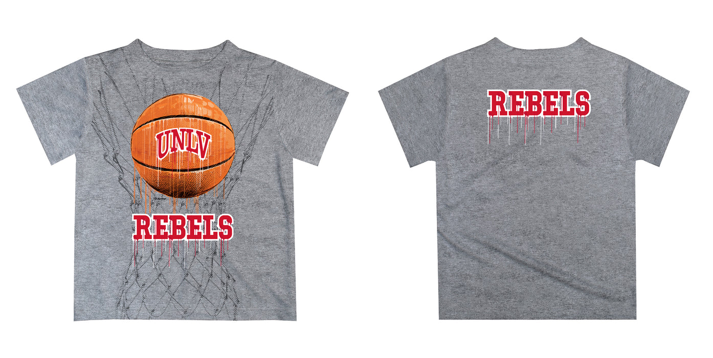 Nevada Las Vegas Rebels Original Dripping Basketball Red T-Shirt by Vive La Fete - Vive La Fête - Online Apparel Store