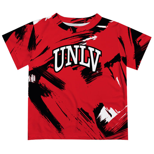 UNLV Rebels Vive La Fete Boys Game Day Red Short Sleeve Tee Paint Brush