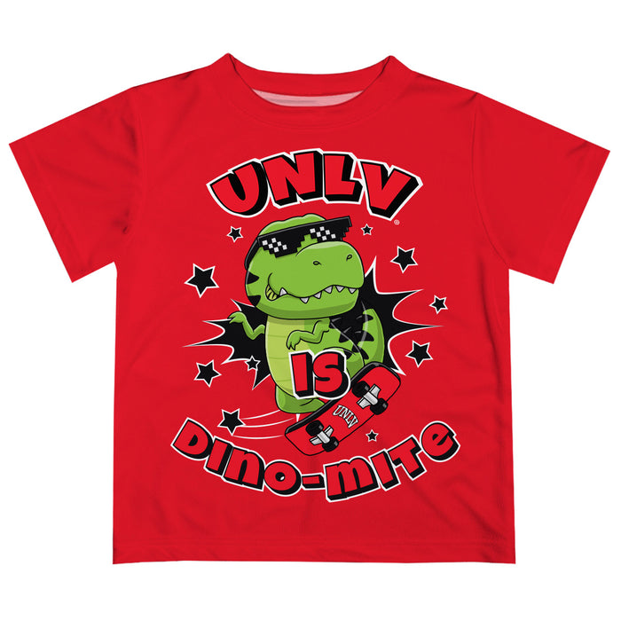 UNLV Rebels Vive La Fete Dino-Mite Boys Game Day Red Short Sleeve Tee