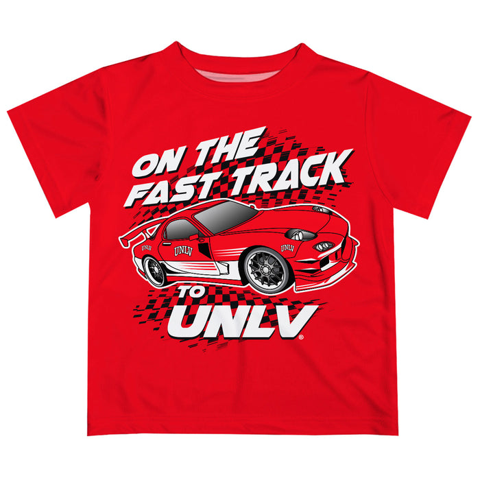 UNLV Rebels Vive La Fete Fast Track Boys Game Day Red Short Sleeve Tee