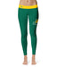 NMU Northern Michigan Wildcats Vive La Fete Game Day Collegiate Logo on Thigh Green Women Yoga Leggings 2.5 Waist Tights