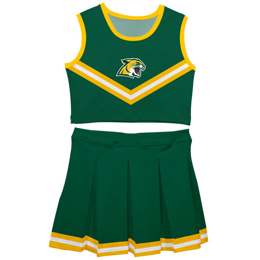 Northern Michigan Wildcats Vive La Fete Game Day Green Sleeveless Cheerleader Set