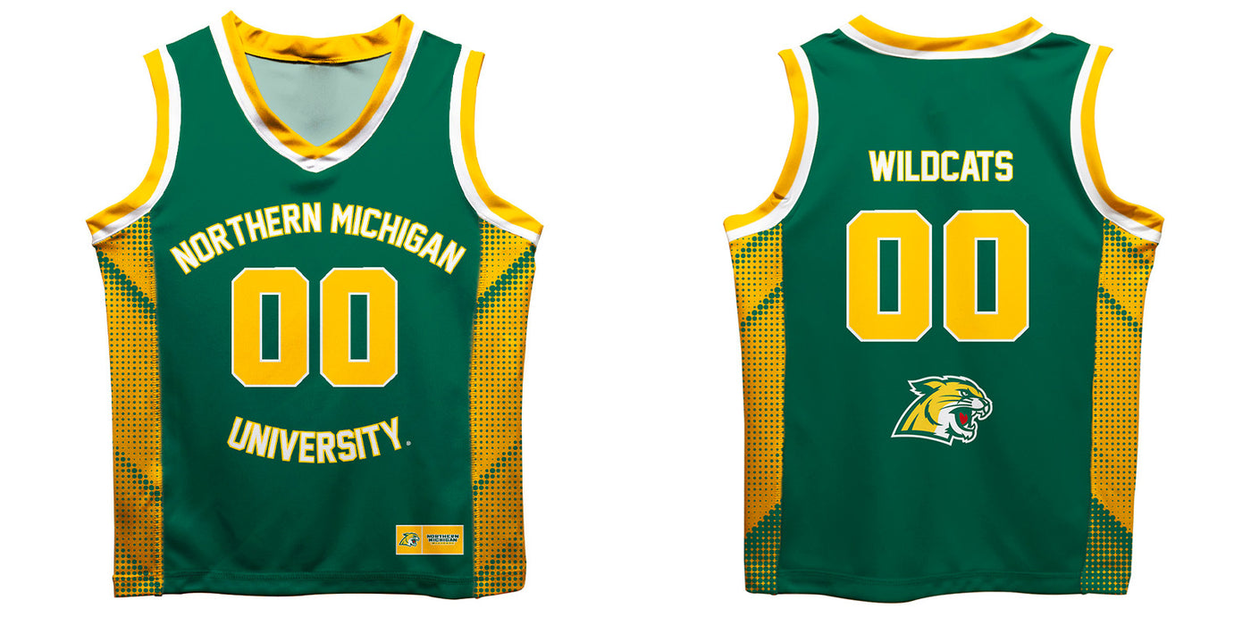 NMU Northern Michigan Wildcats Vive La Fete Game Day Green Boys Fashion Basketball Top - Vive La Fête - Online Apparel Store